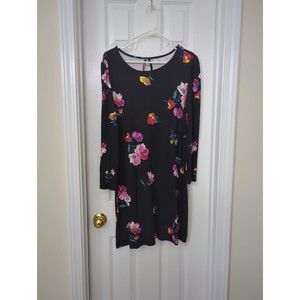 Old Navy Women's Black Floral Dress Size Large